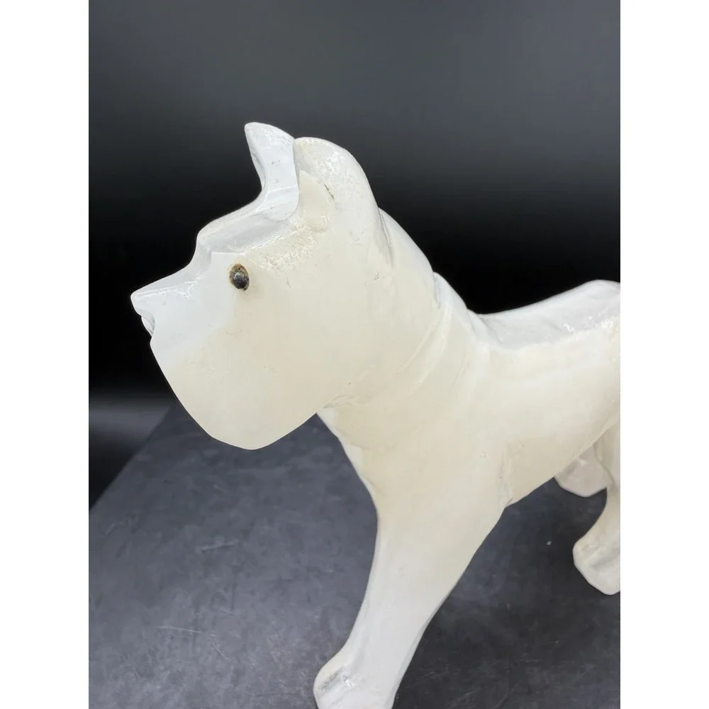 🐾🖤 Vintage Calcite Onyx Alert Dog Figurine 🖤🐾